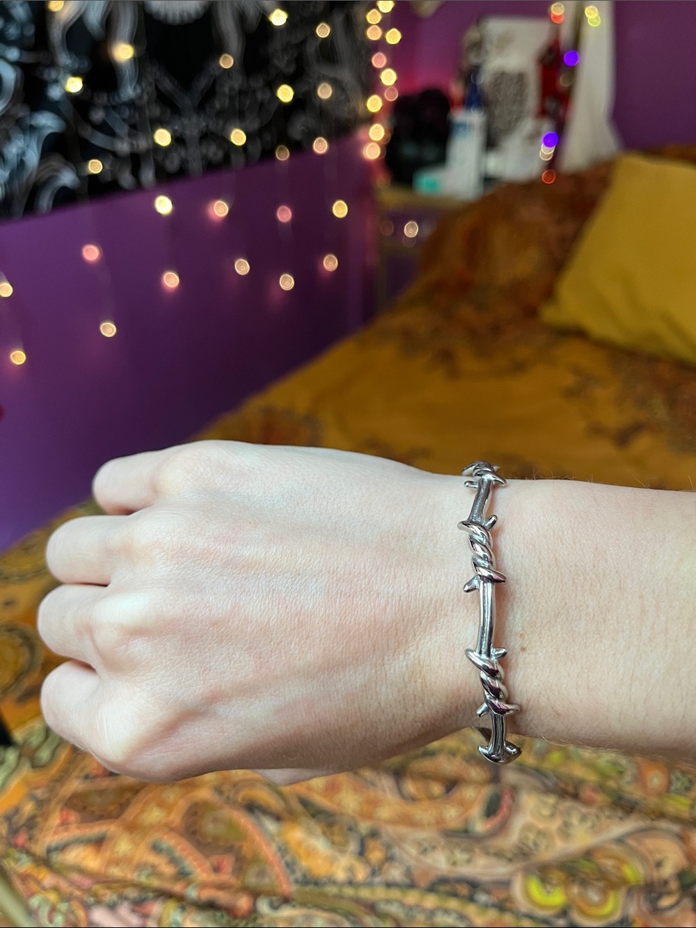 Barbed wire bracelet / cuff